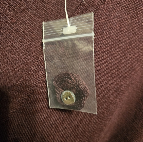 #161 Apostrophe- Burgundy Button-up front Cardigan-sz.XL - Picture 4 of 7